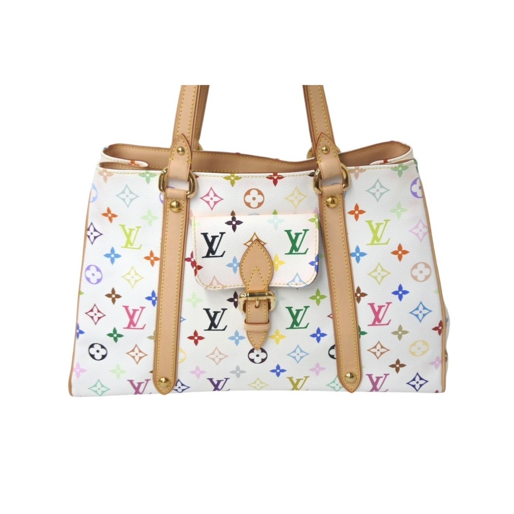 Louis Vuitton Aurelia Monogram Takashi Multicolore Multicolor Tote Bag White